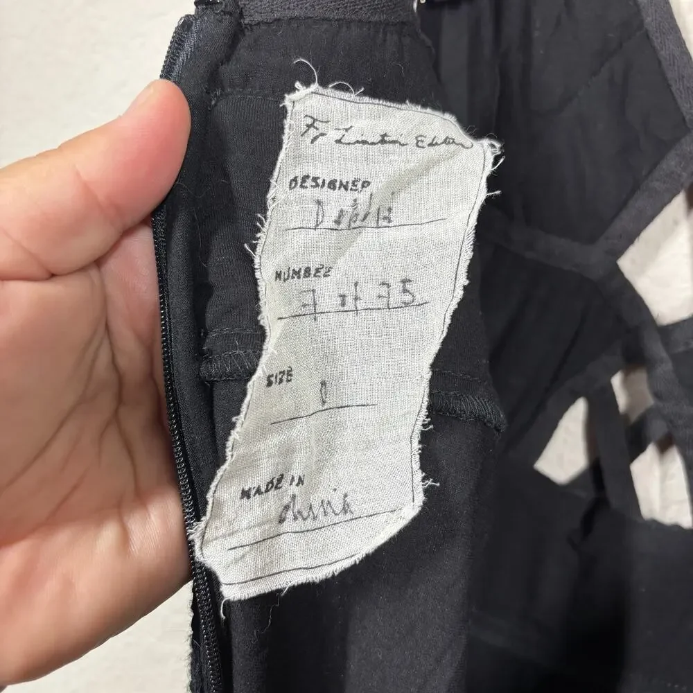 Free People Limited Edition 0 Little Debbie Crochet Dress Black Sleeveless - Picture 8 of 10